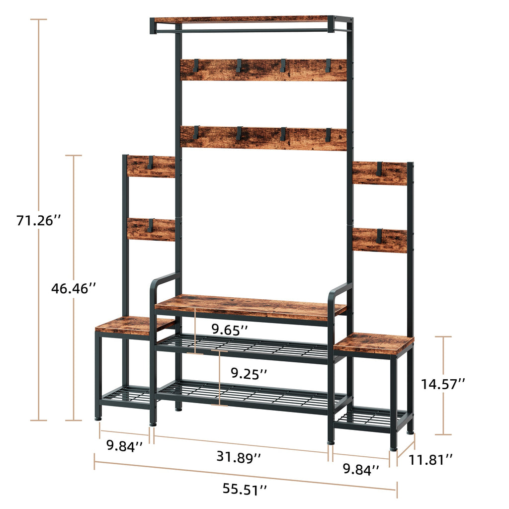 Walsunny Bakers Rack for Kitchen with Power Outlet (7436202508464)