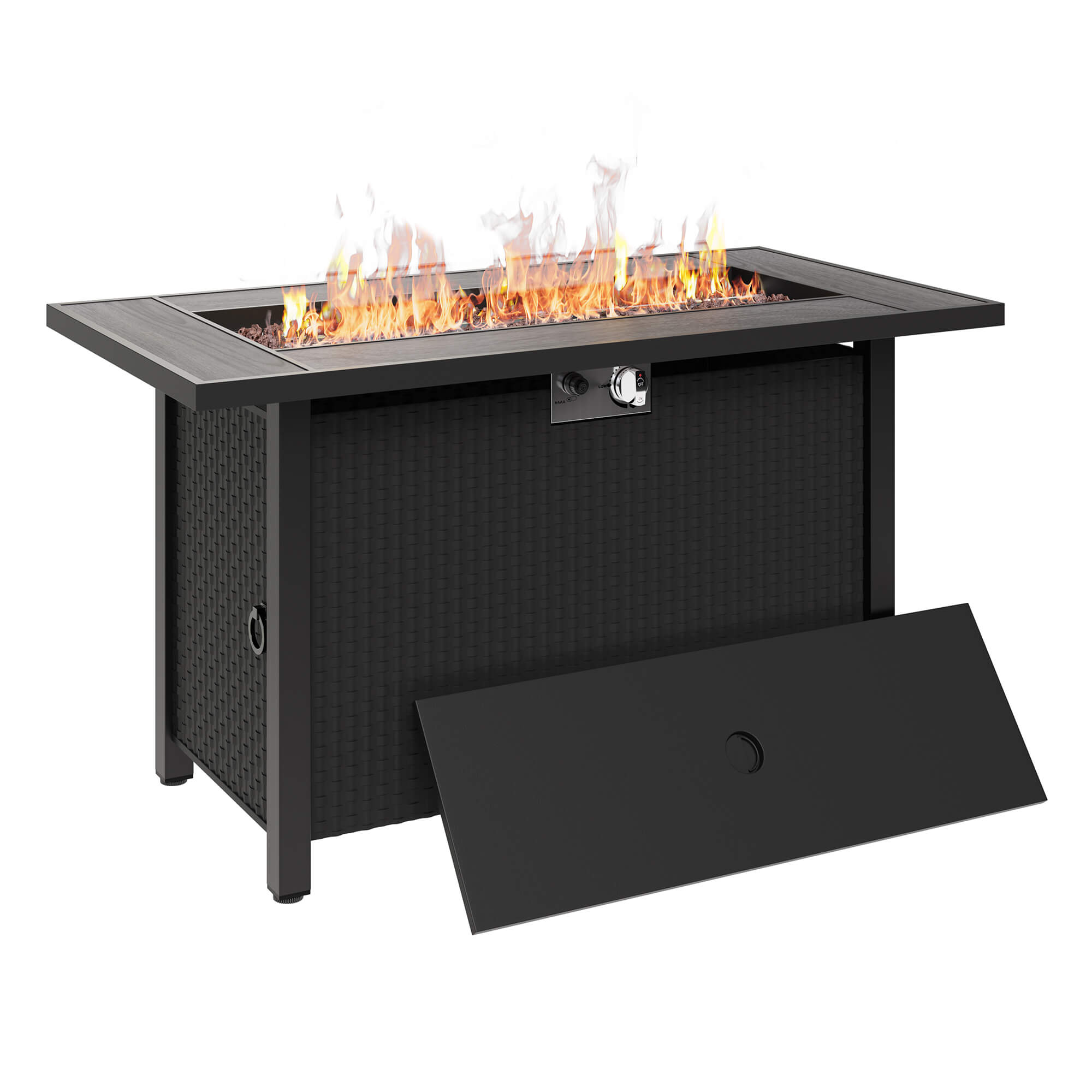 Vongrasig 45" Propane Fire Pit Table 50,000 BTU Steel Gas Fire Pit
