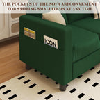 WALSUNNY livingroom sectional couch sectional couch #color_green  #material_corduroy
