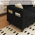 WALSUNNY livingroom sectional couch sectional couch #color_black #material_corduroy