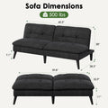 Vongrasig Futon Sofa, Black