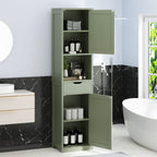 Vongrasig Tall Bathroom Storage Cabinet, 64”H Narrow Storage Unit for Small Spaces, Freestanding Modern Cabinet with Adjustable Shelves for Bathroom, Living Room, Kitchen