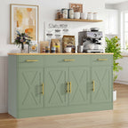 Vongrasig Buffet Cabinet with Storage, Farmhouse Coffee Bar Cabinet with Drawers, 53” Large Modern Sideboard Buffet with Adjustable Shelves for Kitchen, Dining Room