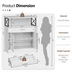Walsunny Kitchen Buffet Sideboard Cabinet with Adjustable Shelf,Wooden Storage Cabinet with 2 Doors and 1 Drawers£¬Modern Farmhouse Coffee Bar Cabinet with Storage for Kitchen/Living Room (7612660711600)