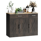 Walsunny Kitchen Buffet Sideboard Cabinet with Adjustable Shelf,Wooden Storage Cabinet with 3 Doors and 2 Drawers,Modern Farmhouse Coffee Bar Cabinet with Storage for Kitchen/Living Room (7612679061680)