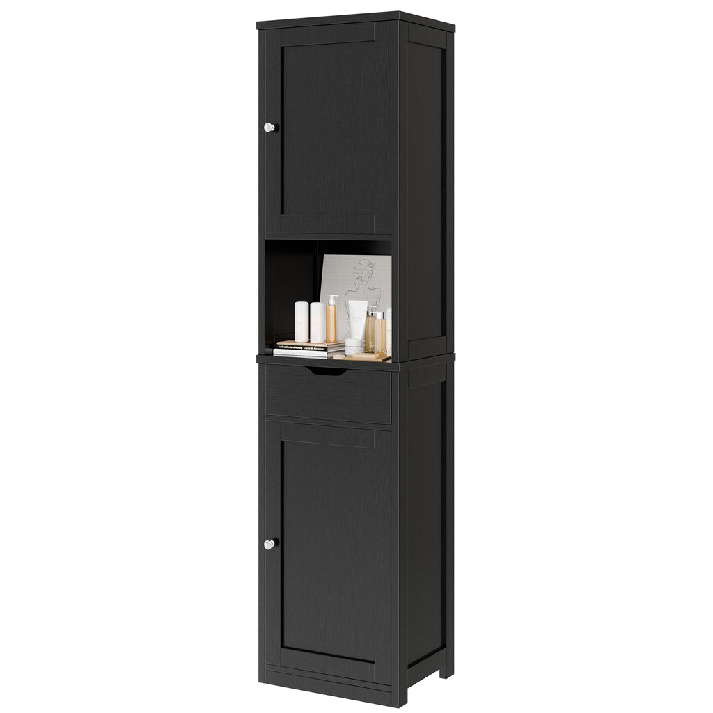 Vongrasig Tall Bathroom Storage Cabinet, 64”H Narrow Storage Unit for Small Spaces, Freestanding Modern Cabinet with Adjustable Shelves for Bathroom, Living Room, Kitchen