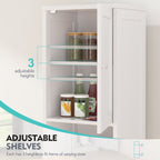 Vongrasig Tall Bathroom Storage Cabinet, 64”H Narrow Storage Unit for Small Spaces, Freestanding Modern Cabinet with Adjustable Shelves for Bathroom, Living Room, Kitchen