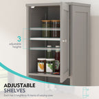 Vongrasig Tall Bathroom Storage Cabinet, 64”H Narrow Storage Unit for Small Spaces, Freestanding Modern Cabinet with Adjustable Shelves for Bathroom, Living Room, Kitchen