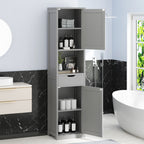 Vongrasig Tall Bathroom Storage Cabinet, 64”H Narrow Storage Unit for Small Spaces, Freestanding Modern Cabinet with Adjustable Shelves for Bathroom, Living Room, Kitchen