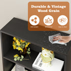 Vongrasig Farmhouse Bookcase with Doors & Storage, Tall 6-Tier Wood Bookshelf for Home Office Organization, Living Room Display, and Bedroom Storage Alternatives, 71-Inch Standing Shelf