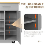 Walsunny 40" Multifunction Kitchen Cart Cabinet with Shelves (7404395692208)