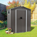 Vongrasig 5 x 3 x 6 FT Outdoor Storage Shed Clearance, Metal Garden Shed with Large Window and Lockable Door, Anti-Corrosion Waterproof Tool Shed for Backyard Patio, Lawn