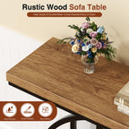 Vongrasig Console Table with Circle Base, Industrial Narrow Entryway Table with Storage, 4-Tier Wood Sofa Table for Living Room, Hallway