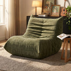 Vongrasig Bean Bag Chair for Adults, Line Fabric Lazy Sofa Couch, Memory Foam Filled Bean Bag Lounge Chair Perfect for Living Room, Bedroom and Office