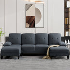 WALSUNNY 106'' Sectional Sofa Couches #color_black