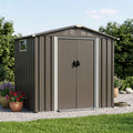 Vongrasig 6x4 FT Outdoor Storage Shed, Metal Graden Shed with Window and Lockable Door, All-Weather Tool Shed for Backyard Garden Patio Lawn