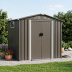 Vongrasig 6x4 FT Outdoor Storage Shed, Metal Graden Shed with Window and Lockable Door, All-Weather Tool Shed for Backyard Garden Patio Lawn