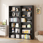 Vongrasig 6-Tier Open Bookcase and Bookshelf, Floor Standing Wood Display Storage Shelves 71 Inch Tall Bookcase Home Decor Furniture for Home Office, Living Room, Bed Room