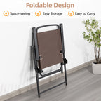 Vongrasig 6 Piece Folding Patio Dining Set,Small Metal Outdoor Garden Patio Table and Chair Set w/Umbrella for Lawn,Deck,Backyard,Black