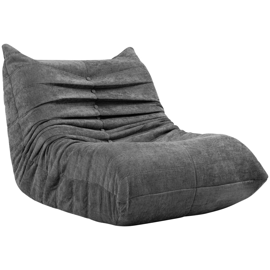 Vongrasig Bean Bag Chair for Adults, Line Fabric Lazy Sofa Couch, Memory Foam Filled Bean Bag Lounge Chair Perfect for Living Room, Bedroom and Office