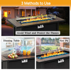 Vongrasig 45" Propane Fire Pit Table 50,000 BTU Steel Gas Fire Pit