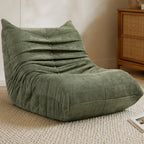Vongrasig Bean Bag Chair for Adults, Line Fabric Lazy Sofa Couch, Memory Foam Filled Bean Bag Lounge Chair Perfect for Living Room, Bedroom and Office