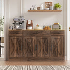 Vongrasig Buffet Cabinet with Storage, Farmhouse Coffee Bar Cabinet with Drawers, 53” Large Modern Sideboard Buffet with Adjustable Shelves for Kitchen, Dining Room
