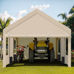 Walsunny Carport, 10x20 ft Heavy Duty Carport Canopy with Roll-up Windows, Portable Garage for Car, Truck, Boat (7404387926192)