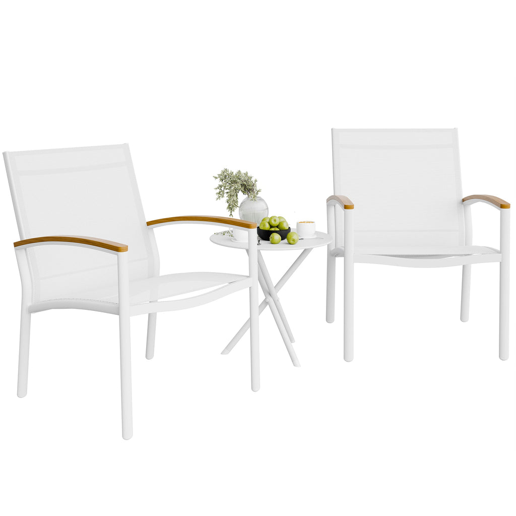 Vongrasig Patio Furniture 2 Pieces Outdoor Texilene Chair Sets