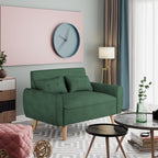 Vongrasig 48" Small Modern Loveseat Sofa, Mid Century Soft Corduroy Fabric 3-Seat Sofa Couch Tufted with Back Cushions and Tapered Legs for Living Room, Bedroom and Small Space