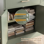 Vongrasig 43” Coffee Bar Cabinet, Farmhouse Buffet Cabinet with Storage, Sideboard Buffet with Drawers and Shelves for Kitchen