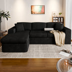 Vongrasig 105" Boneless Couches for Living Room, Sectional Couches Modular Sofa with L-Shaped Chaise, Memory Foam Comfy Cloud Couch with Plush Corduroy Fabric, No Assembly Required