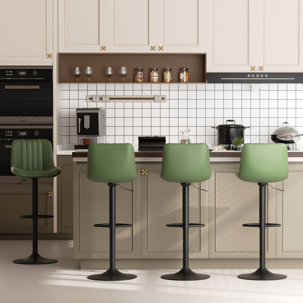 Walsunny Bar Stools Set of 2,Adjustable Leather Counter Height with High Backrest,Bar Chairs for Kitchen Island Dining£¬Room Bar (7562958831792)
