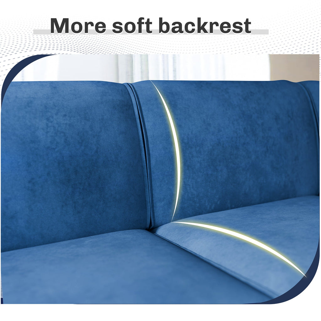 Walsunny Velvet 5 Pieces Modular Sectional Sofa L-Shaped Couch With Reversible Chaise (7223391125680)