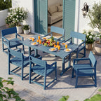 Vongrasig 5 Pieces Patio Dining Set, All Weather Outdoor HDPE Dining Furniture Set with Table and Chairs for 4, Garden Patio Furniture Set for Lawn, Backyard, Poolside