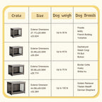 Walsunny Wooden Dog Crate Furniture,Double-Doors Kennel Indoor with Divider and Removable Tray,End Table Dog Crate for Decoration