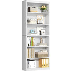 Vongrasig 6-Tier Open Bookshelf, Modern Wood Bookcase| 71" Tall Floor Standing Bookcase, Wood Display Storage Shelf for Home Office Living Room