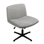 Walsunny Cross Legged Office Chair Armless Wide Chair Cross Legged Office Chair Computer Chair #color_grey #foot_fixed-foot