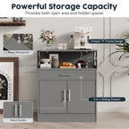 Walsunny Kitchen Buffet Sideboard Cabinet with Adjustable Shelf,Wooden Storage Cabinet with 2 Doors and 1 Drawers£¬Modern Farmhouse Coffee Bar Cabinet with Storage for Kitchen/Living Room (7612660711600)
