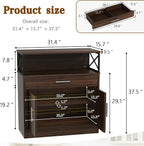Vongrasig Farmhouse Coffee Bar Cabinet, Small Sideboard Buffet with Storage, Modern Kitchen Storage Cabinet with 1 Drawer and 2 Doors for Kitchen, Dining Room