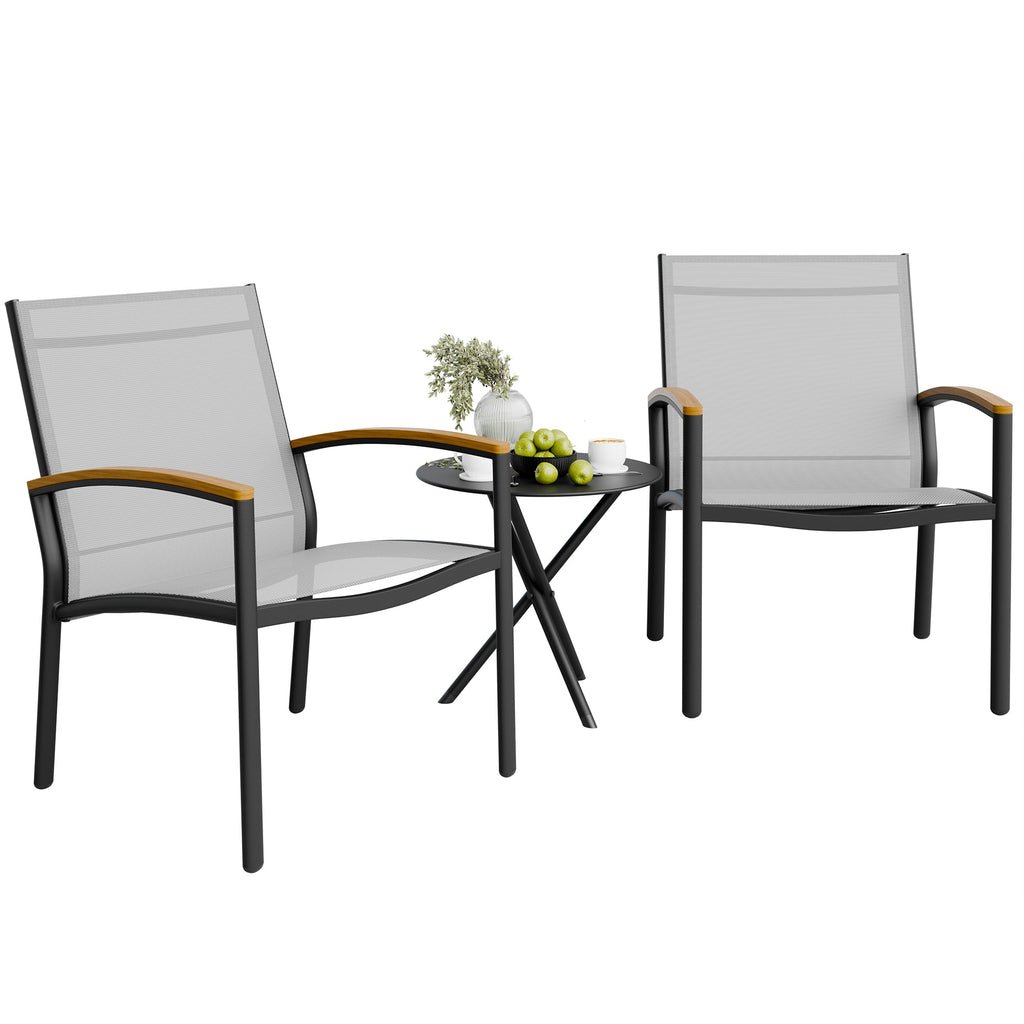 Vongrasig Patio Furniture 2 Pieces Outdoor Texilene Chair Sets