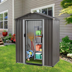 Vongrasig 5 x 3 x 6 FT Outdoor Storage Shed Clearance, Metal Garden Shed with Large Window and Lockable Door, Anti-Corrosion Waterproof Tool Shed for Backyard Patio, Lawn