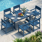 Vongrasig 5 Pieces Patio Dining Set, All Weather Outdoor HDPE Dining Furniture Set with Table and Chairs for 4, Garden Patio Furniture Set for Lawn, Backyard, Poolside