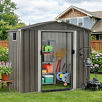 Vongrasig 6x4 FT Outdoor Storage Shed, Metal Graden Shed with Window and Lockable Door, All-Weather Tool Shed for Backyard Garden Patio Lawn