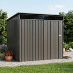 Vongrasig 6x4 FT Outdoor Storage Shed, Metal Lean to Shed with Window and Lockable Door, All-Weather Graden Tool Shed for Backyard Garden Patio Lawn