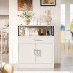 Walsunny Kitchen Buffet Sideboard Cabinet with Adjustable Shelf,Wooden Storage Cabinet with 2 Doors and 1 Drawers£¬Modern Farmhouse Coffee Bar Cabinet with Storage for Kitchen/Living Room (7612660711600)