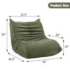 Vongrasig Bean Bag Chair for Adults, Line Fabric Lazy Sofa Couch, Memory Foam Filled Bean Bag Lounge Chair Perfect for Living Room, Bedroom and Office