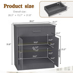 Vongrasig Farmhouse Coffee Bar Cabinet, Small Sideboard Buffet with Storage, Modern Kitchen Storage Cabinet with 1 Drawer and 2 Doors for Kitchen, Dining Room