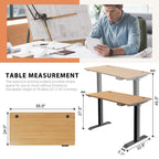 Walsunny Black Electric Office Ergonomic Desk#color_walnut