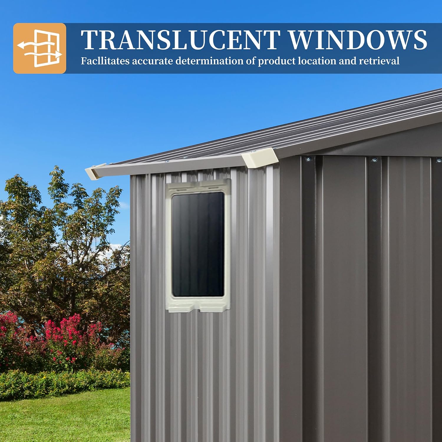 Vongrasig 6x4 FT Outdoor Storage Shed, Metal Graden Shed with Window and Lockable Door, All-Weather Tool Shed for Backyard Garden Patio Lawn